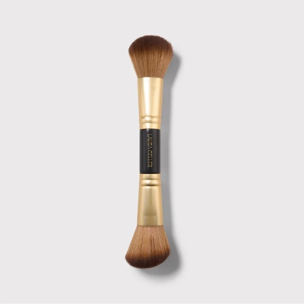 Laura Geller Dual-Ended Blush + Bronzer   Makeup Brush NEW